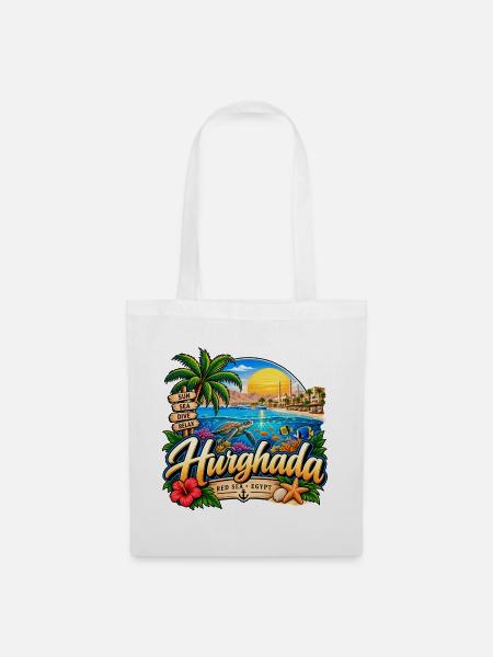 Hurghada – Red Sea, Sun & Dive - Stoffbeutel - Weiß