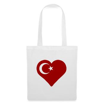 Ein Herz für die Türkei - Stoffbeutel - Weiß - Vorne