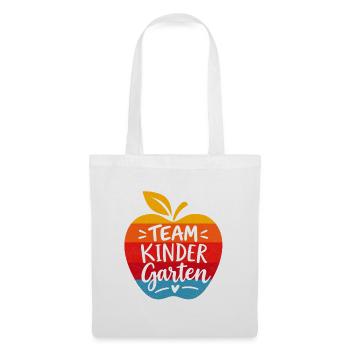 Team Kindergarten - Apfel - Kita - Stoffbeutel - Weiß - Vorne