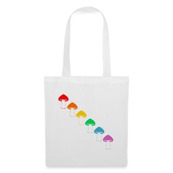 Vielfalt der Regenbogenpilze - Stoffbeutel - Weiß - Vorne