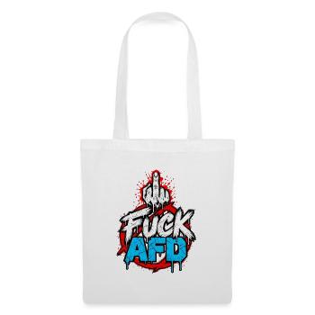 FUCK AfD – Anti-AfD Statement Design - Stoffbeutel - Weiß - Vorne