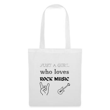 Just A Girl Who Loves Rock coole Geschenkidee  - Stoffbeutel - Weiß - Vorne