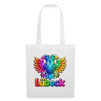 Lübeck unter dem Regenbogen - Stoffbeutel - Weiß - Vorne