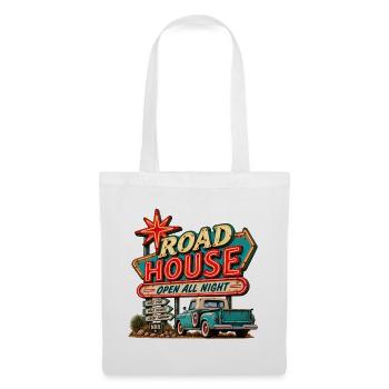 Vintage Road House Hot Rod Americana - Stoffbeutel - Weiß - Vorne
