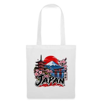 Japan – Fuji, Sakura & Tradition - Stoffbeutel - Weiß - Vorne