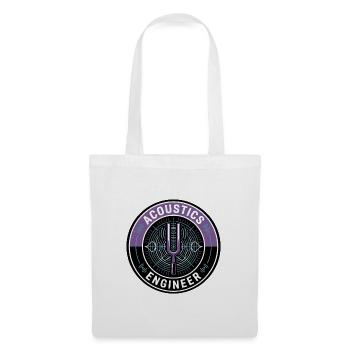 Akustikingenieur Stimmgabel-Wave-Abzeichen-Geschenk - Stoffbeutel - Weiß - Vorne