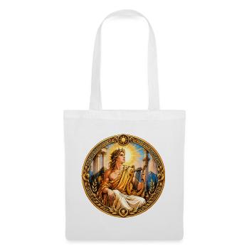 Goldene Sonnenharfe der Muse - Stoffbeutel - Weiß - Vorne