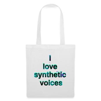 I Love Synthetic Voices Neon - Stoffbeutel - Weiß - Vorne