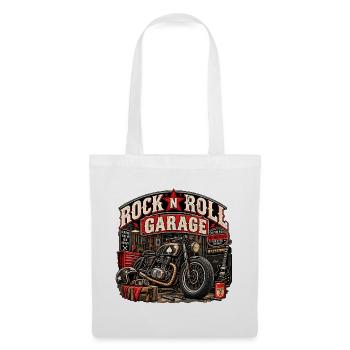 ROCK'N'ROLL-GARAGE | Custom Ride - Stoffbeutel - Weiß - Vorne