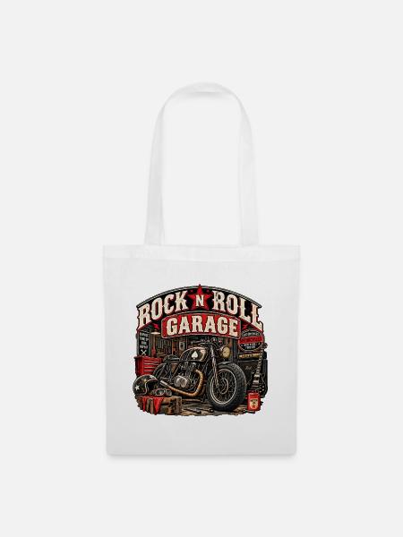 ROCK'N'ROLL-GARAGE | Custom Ride - Stoffbeutel - Weiß