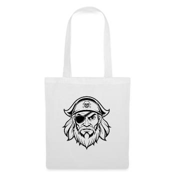 Piratenkopf - Stoffbeutel - Weiß - Vorne