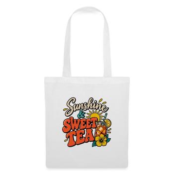 Sonnenschein- und Süßtee-Sommer-Design - Stoffbeutel - Weiß - Vorne