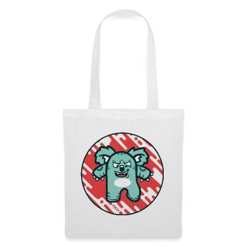 Drop Bear Attack: Fette Comic-Kunst - Stoffbeutel - Weiß - Vorne
