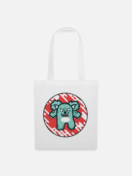 Drop Bear Attack: Fette Comic-Kunst - Stoffbeutel - Weiß