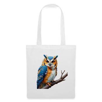 Owl in Hoodie Standing Design - Stoffbeutel - Weiß - Vorne