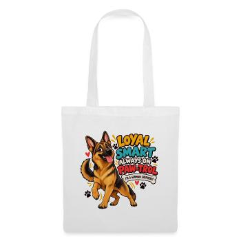 Loyal & Smart German Shepherd Paw-Trol - Stoffbeutel - Weiß - Vorne
