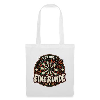 Nur noch eine Runde Darts / Kneipensport - Stoffbeutel - Weiß - Vorne