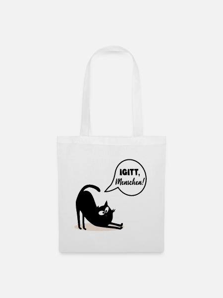 Igitt Menschen Katzen - Stoffbeutel - Weiß