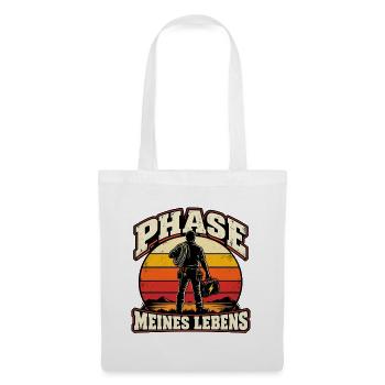 Phase meines Lebens – Elektriker Retro - Stoffbeutel - Weiß - Vorne