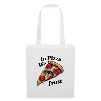 In Pizza We Trust - Stoffbeutel - Weiß - Vorne