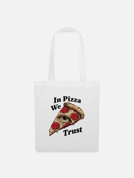 In Pizza We Trust - Stoffbeutel - Weiß