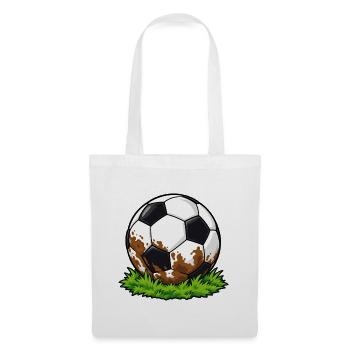 Schlammiger Fußball - Stoffbeutel - Weiß - Vorne