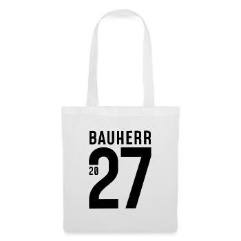 Bauherr 2027 - Stoffbeutel - Weiß - Vorne