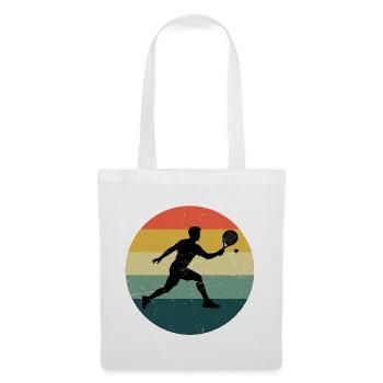 Padel Schuhe Fans und Padel Tasche passen zusammen - Stoffbeutel - Weiß - Vorne