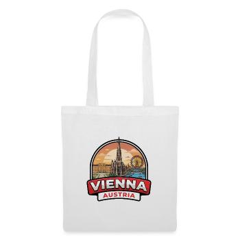 Wiener, Österreich Reiseabzeichen St. Stephansgeschenk - Stoffbeutel - Weiß - Vorne