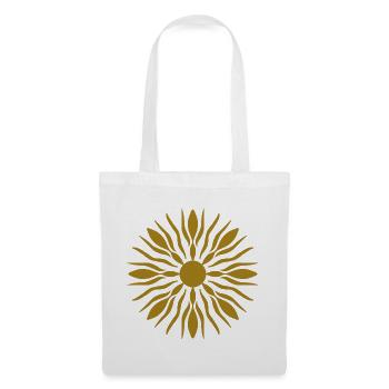 Goldene Sonnenstrahlstrahlung - Stoffbeutel - Weiß - Vorne