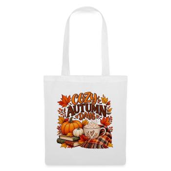 Gemütliche Herbsttage – Herbststimmung - Stoffbeutel - Weiß - Vorne