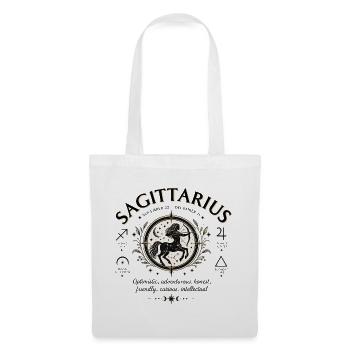 Schütze Tierkreis Feuerelement Jupiter Horoskop - Stoffbeutel - Weiß - Vorne