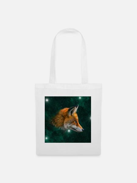 Fuchs im Sternenraum - Stoffbeutel - Weiß