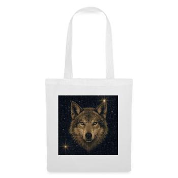Wolf im Sternenmeer - Stoffbeutel - Weiß - Vorne