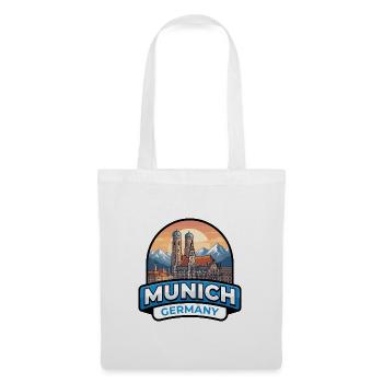 München Deutschland Reiseabzeichen Frauenkirche Alps Geschenk - Stoffbeutel - Weiß - Vorne