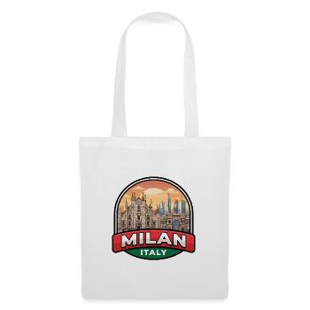Milan Italien Reiseabzeichen Duomo di Milano Geschenk - Stoffbeutel - Weiß - Vorne