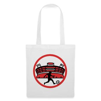 Fussballer Stadion Silhouette - Stoffbeutel - Weiß - Vorne