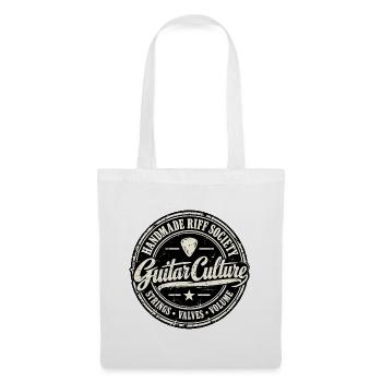 HANDMADE RIFF SOCIETY | Gitarrenkultur - Stoffbeutel - Weiß - Vorne