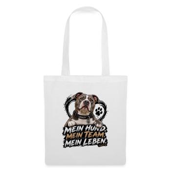 Listenhund mein Team fürs Leben - Stoffbeutel - Weiß - Vorne