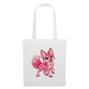 Kawaii Pink Coyote - Stoffbeutel - Weiß - Vorne