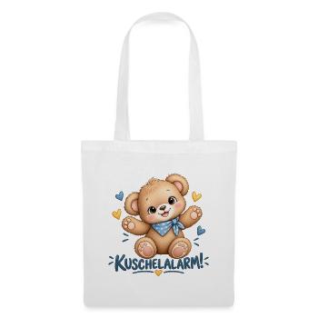 Kuschelalarm Kuschelbär - Stoffbeutel - Weiß - Vorne