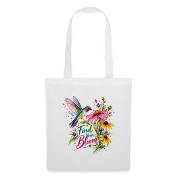 Find Your Bloom Hummingbird - Stoffbeutel - Weiß - Vorne