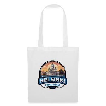 Helsinki Finnland Reiseabzeichen Kathedrale Geschenk - Stoffbeutel - Weiß - Vorne