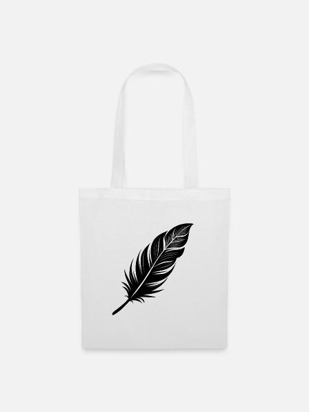 Turkey Feather - Stoffbeutel - Weiß