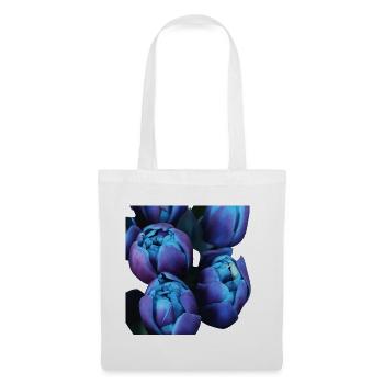 Indigo-Blüten-Tulpen - Stoffbeutel - Weiß - Vorne