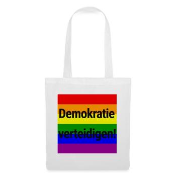 DEMOKRATIE VERTEIDIGEN REGENBOGEN STATEMENT, NOAFD - Stoffbeutel - Weiß - Vorne