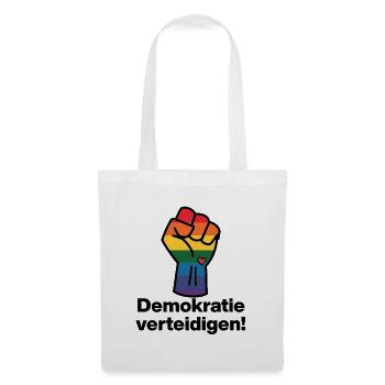 DEMOKRATIE VERTEIDIGEN REGENBOGEN STATEMENT, NOAFD - Stoffbeutel - Weiß - Vorne