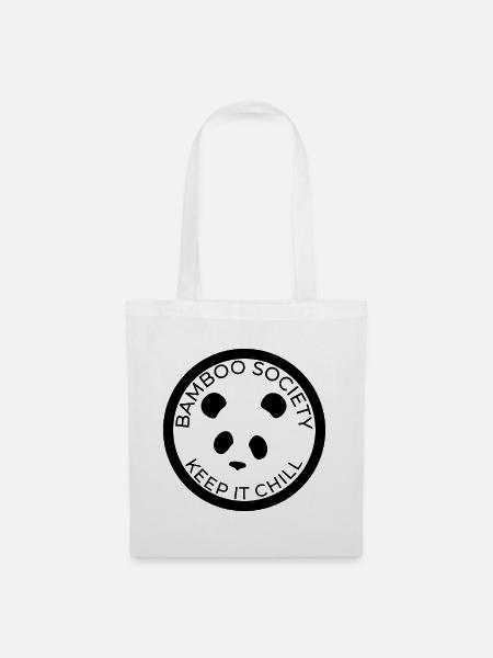 Bamboo Society - KEEP IT CHILL - Panda - Stoffbeutel - Weiß