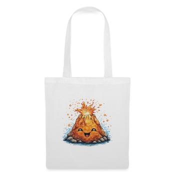Lustiger Lava-Vulkan Anime-Stil - Stoffbeutel - Weiß - Vorne