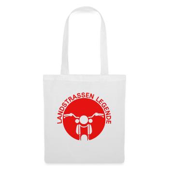 Landstraßen Legende Motorrad Logo - Stoffbeutel - Weiß - Vorne